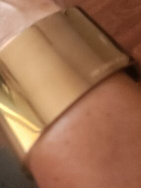 Michael Kors Wide Cuff Bracelet in Shiny Bronze/Gold